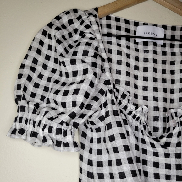 NWT Sleeper Marquise black and white gingham, sz xs - Picture 7 of 16